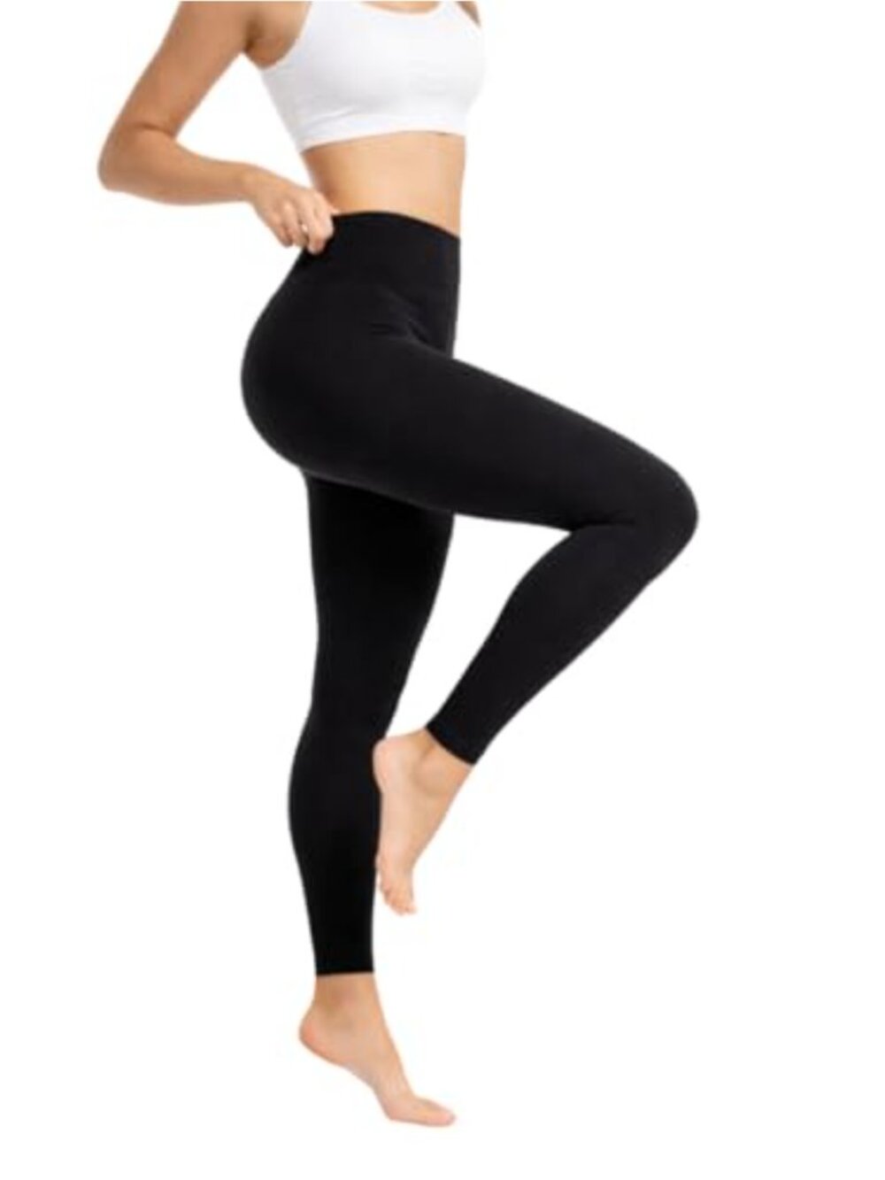 High Waisted Leggings Women Tummy Control Workout Yoga Skinny Black